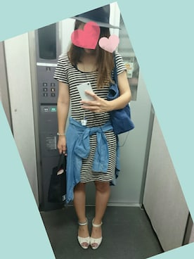 「EGOIST（エゴイスト）のアイテム（トートバッグ）」を使った、kumi♡さん（レディース・163cm）の夏コーディネート