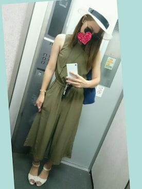 「EGOIST（エゴイスト）のアイテム（トートバッグ）」を使った、kumi♡さん（レディース・163cm）の夏コーディネート