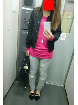 「SPIRALGIRL（スパイラルガール）のアイテム（ミリタリージャケット）」を使った、kumi♡さん（レディース・163cm）の秋コーディネート