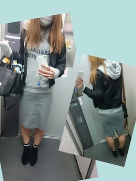 「SPIRALGIRL（スパイラルガール）のアイテム（ミリタリージャケット）」を使った、kumi♡さん（レディース・163cm）の秋コーディネート