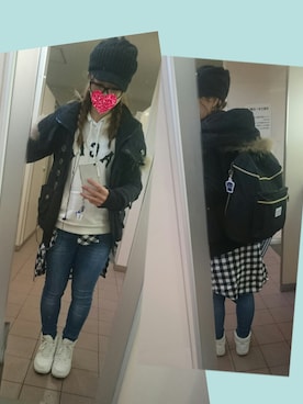 「SPIRALGIRL（スパイラルガール）のアイテム（ミリタリージャケット）」を使った、kumi♡さん（レディース・163cm）の春コーディネート