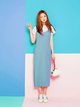 「outfit」｜「アイテム（ワンピース/ドレス）」を使った、mossbeanさん（レディース・165cm）の夏コーディネート