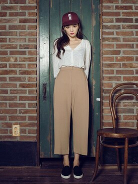 「와이드팬츠」｜mossbeanさん（レディース・165cm）の夏コーディネート