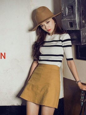 「chuu（チュー）のアイテム」を使った、mossbeanさん（レディース・165cm）の夏コーディネート