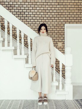 「와이드팬츠」｜mossbeanさん（レディース・165cm）の秋コーディネート
