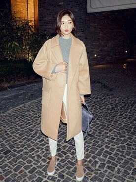 「chuu（チュー）のアイテム（ジャケット/アウター）」を使った、mossbeanさん（レディース・165cm）の秋コーディネート