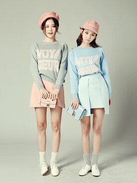 「chuu（チュー）のアイテム（トップス）」を使った、mossbeanさん（レディース・165cm）の冬コーディネート