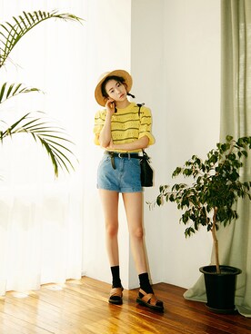 「yellow」｜mossbeanさん（レディース・165cm）の春コーディネート