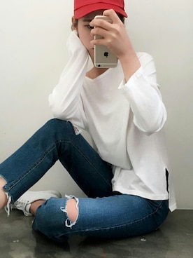 「hat」｜mossbeanさん（レディース・165cm）の春コーディネート