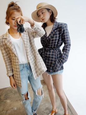「check」｜mossbeanさん（レディース・165cm）の春コーディネート