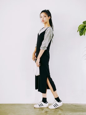 「skirt」｜「アイテム（ワンピース）」を使った、mossbeanさん（レディース・165cm）の夏コーディネート