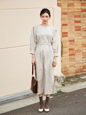 「gray」｜「アイテム（ワンピース/ドレス）」を使った、mossbeanさん（レディース・165cm）の夏コーディネート