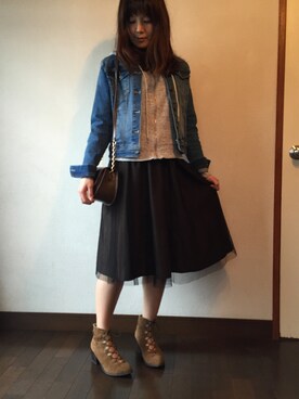 Fujishiro Ayakoさん（レディース・155cm）の春コーディネート