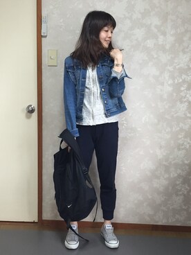 Fujishiro Ayakoさん（レディース・155cm）の春コーディネート