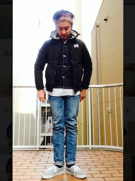 「アウトドアミックス」｜hi fiveさん（メンズ・177cm）の冬コーディネート