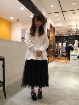 mizuki matsumotoさんの「Ray BEAMS / チュール ギャザースカート」を使ったコーディネート