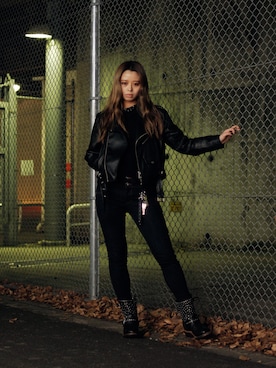 「Ann DEMEULEMEESTER（アンドゥムルメステール）のアイテム（ジャケット/アウター）」を使った、Droptokyoさん（レディース・160cm）の冬コーディネート