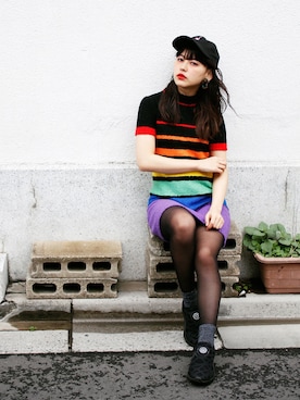 「UNIF（ユニフ）のアイテム（ワンピース/ドレス）」を使った、Droptokyoさん（レディース・155cm）の春コーディネート