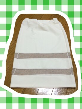 「アイテム（スカート、ホワイト系）」を使った、わたぽちさん（レディース・154cm）の夏コーディネート