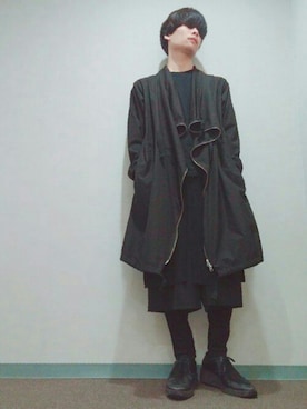 「GIGGER（ギガ）のアイテム」を使った、残響ロックさん（メンズ・167cm）の秋コーディネート