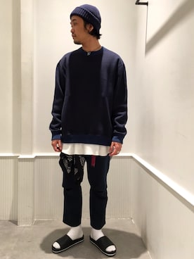 「UNUSED（アンユーズド）のアイテム（財布/小物）」を使った、KO-BAさん（メンズ・169cm）の春コーディネート