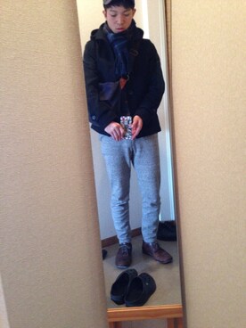 「HARE（ハレ）のアイテム（その他アウター）」を使った、kingyutaさん（メンズ・166cm）の冬コーディネート