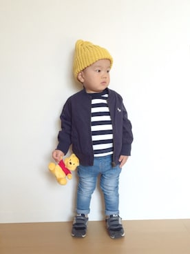 「LAGOM（LAGOM）のアイテム（ジャケット/アウター）」を使った、yota*さん（キッズ・90cm）の秋コーディネート