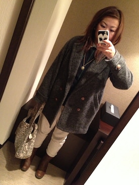 「B.L.U.E（ビーエルユーイー）のアイテム（パンツ）」を使った、みっくさん（レディース・152cm）の春コーディネート