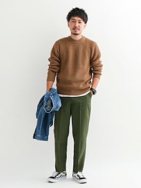 「URBAN RESEARCH Sonny Label（アーバンリサーチサニーレーベル）のアイテム（デニムジャケット）」を使った、Sonny Label MENSさん（メンズ・174cm）の秋コーディネート