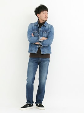 「URBAN RESEARCH Sonny Label（アーバンリサーチサニーレーベル）のアイテム（デニムジャケット）」を使った、Sonny Label MENSさん（メンズ・174cm）の秋コーディネート
