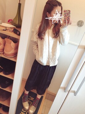 「chambre de charme（シャンブルドゥシャーム）のアイテム（ブルゾン）」を使った、りさん（レディース・143cm）の春コーディネート