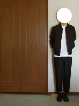 「BANANA REPUBLIC」｜「アイテム（ブルゾン）」を使った、tomatoさん（メンズ・168cm）の秋コーディネート