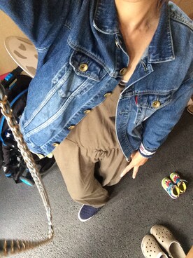 「RCWB（アールシーダブリュービー）のアイテム（オールインワン・サロペット）」を使った、makinさん（レディース・167cm）の秋コーディネート