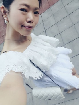 「アイテム（チューブトップ）」を使った、carolさん（レディース・156cm・20代）の秋コーディネート