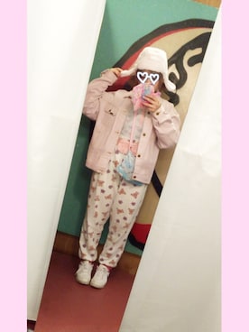 「ゆるゆる」｜「アイテム（デニムジャケット）」を使った、なつきんぐさん（レディース・157cm）の秋コーディネート