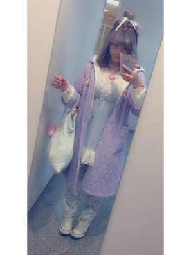 「HUF」｜「アイテム（その他アウター）」を使った、なつきんぐさん（レディース・158cm）の冬コーディネート