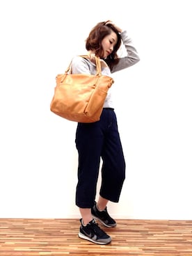 「アクティブ」｜「アイテム（トートバッグ）」を使った、guchicoさん（レディース・160cm）の秋コーディネート