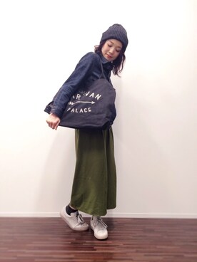 「Mila Owen」｜「アイテム（デニムジャケット）」を使った、guchicoさん（レディース・160cm）の秋コーディネート