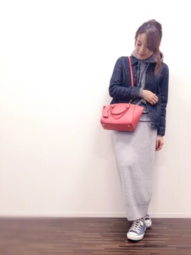 「Mila Owen」｜「アイテム（デニムジャケット）」を使った、guchicoさん（レディース・160cm）の冬コーディネート