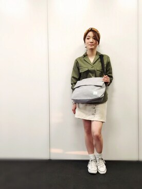 「A part by（アパートバイ）のアイテム（シャツ/ブラウス）」を使った、guchicoさん（レディース・160cm）の春コーディネート