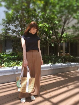 「アイテム（ポーチ）」を使った、guchicoさん（レディース・160cm）の夏コーディネート