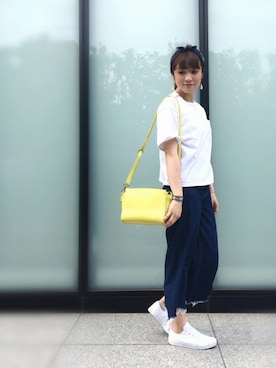 「HITCH HIKE MARKET（ヒッチハイクマーケット）のアイテム」を使った、guchicoさん（レディース・160cm）の夏コーディネート