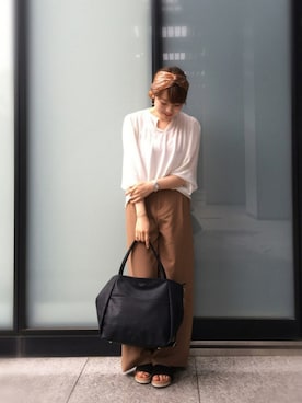 「アイテム（ストール/ショール）」を使った、guchicoさん（レディース・160cm）の夏コーディネート