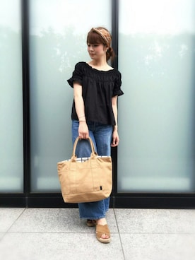 「アイテム（ストール/ショール）」を使った、guchicoさん（レディース・160cm）の夏コーディネート