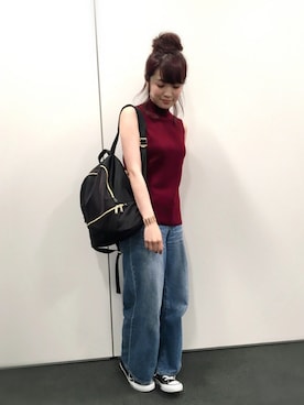 「アイテム（バングル/リストバンド）」を使った、guchicoさん（レディース・160cm）の夏コーディネート