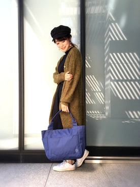 「アイテム（キャスケット）」を使った、guchicoさん（レディース・160cm）の秋コーディネート