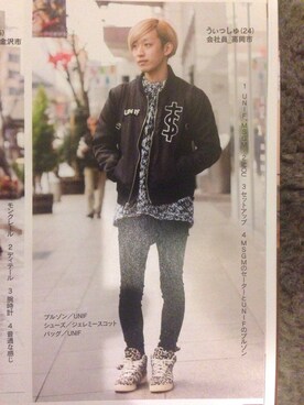 「MSGM（エムエスジーエム）のアイテム（ニット/セーター）」を使った、wish...さん（メンズ・173cm）の春コーディネート