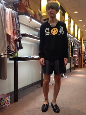 「UNIF（ユニフ）のアイテム（ニット/セーター）」を使った、wish...さん（メンズ・173cm）の春コーディネート