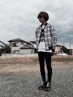「MSGM（エムエスジーエム）のアイテム（ブルゾン）」を使った、wish...さん（メンズ・173cm）の冬コーディネート