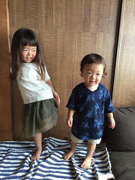 「Luz Llena（ラズレナ）のアイテム」を使った、kakoさん（キッズ・90cm）の秋コーディネート
